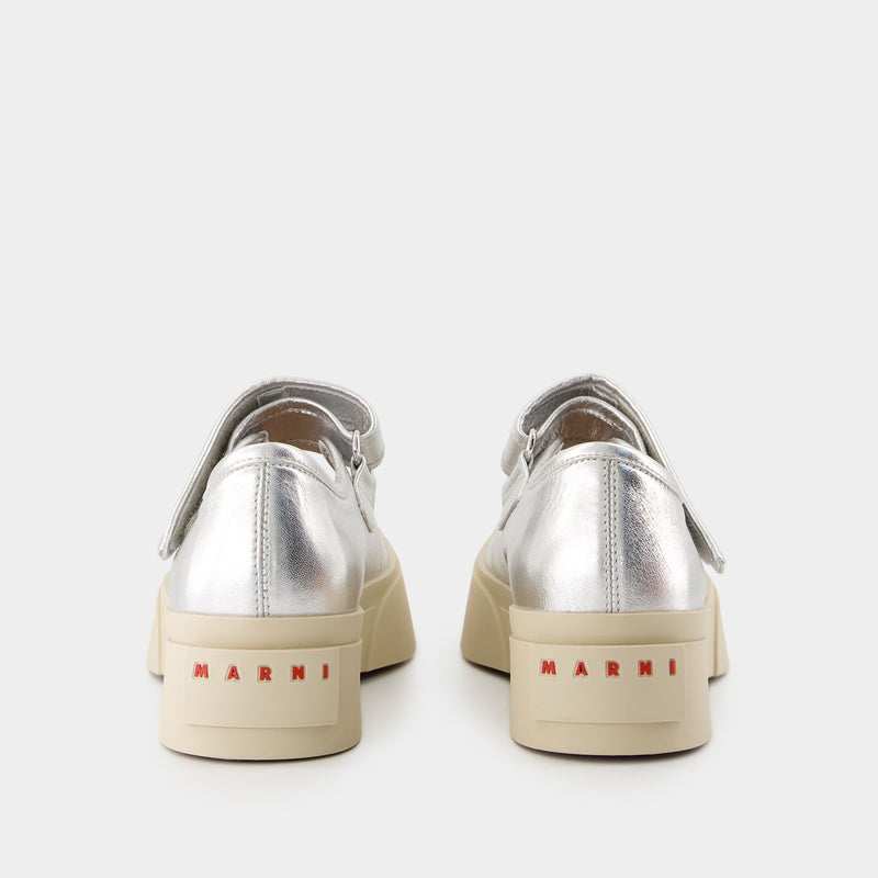 Sneakers Mary Jane - Marni - Cuir - Argenté