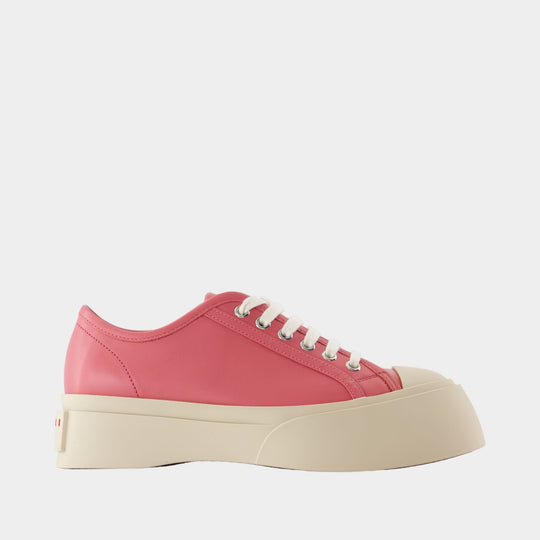 Sneakers Laced Up - Marni - Cuir - Rose