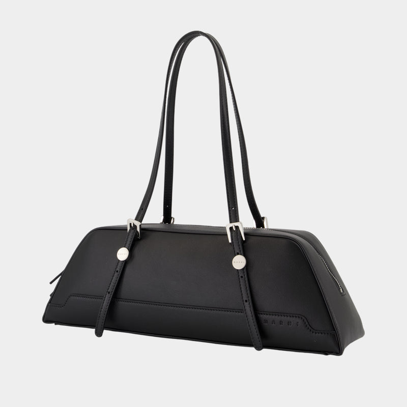 Sac Porté Épaule Duffle - Marni - Cuir - Noir