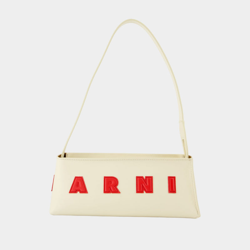 Sac Porté Épaule Museo - Marni - Cuir - Blanc