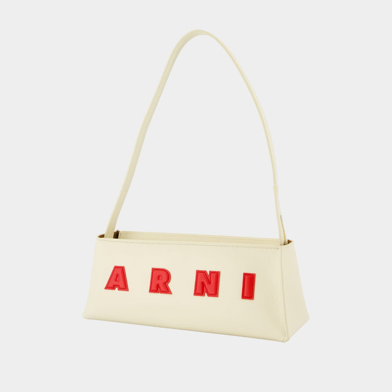 Sac Porté Épaule Museo - Marni - Cuir - Blanc