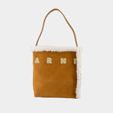 Cabas Museo Mini - Marni - Cuir - Marron