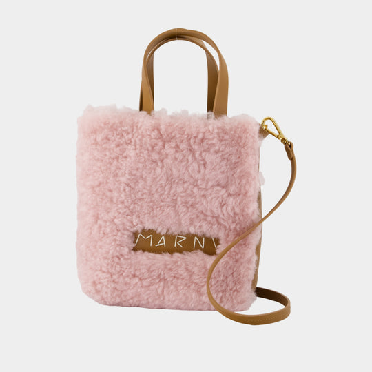 Cabas Museo Soft - Marni - Cuir - Rose