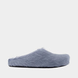 Sandales Fussbett Sabot - Marni - Cuir - Bleu