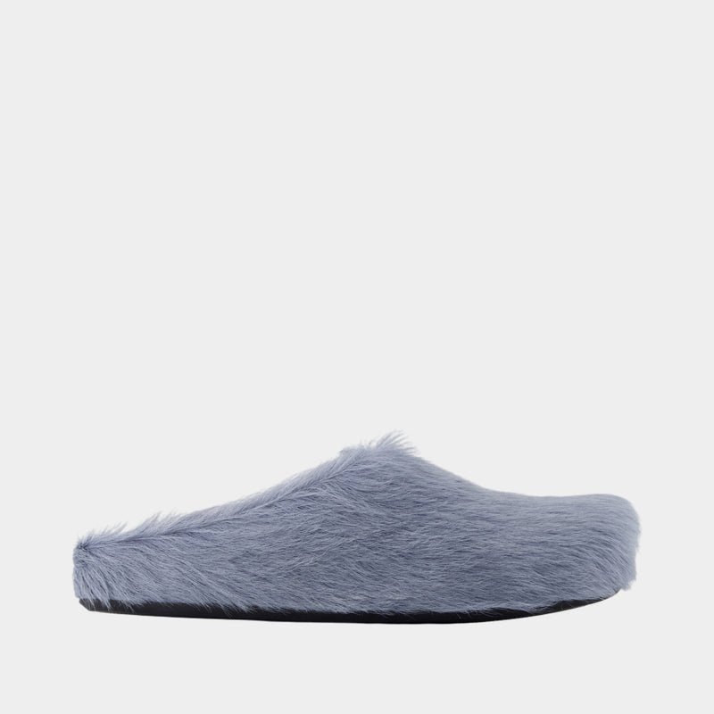 Sandales Fussbett Sabot - Marni - Cuir - Bleu