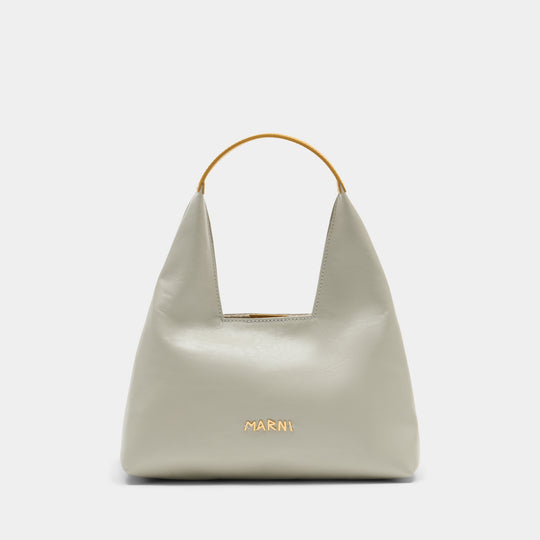 Sac Porté Épaule Top Handle Mini - Marni - Cuir - Blanc