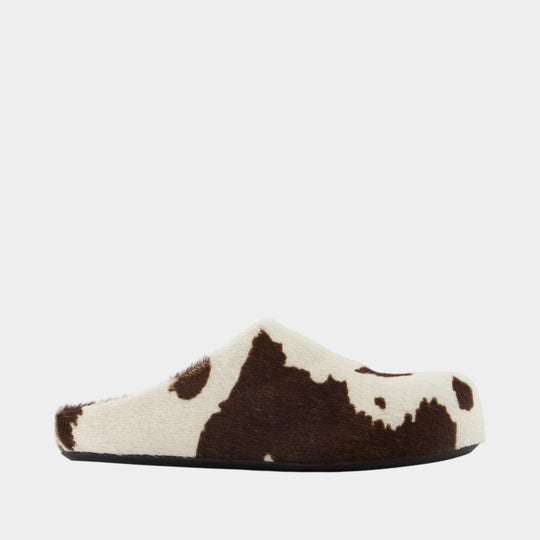 Mules Fussbett - Marni - Cuir - Blanc/Marron