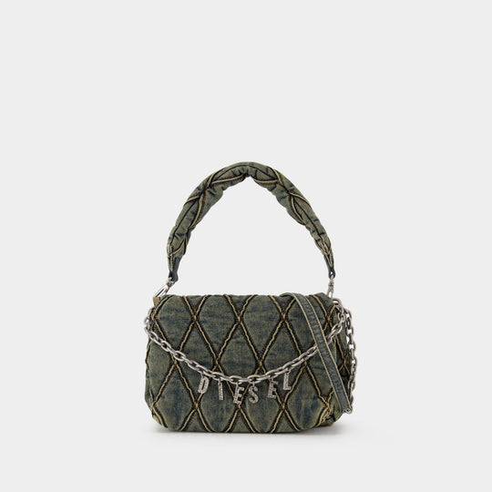 Sac Porté Épaule Charm D Medium - DIESEL - Coton - Bleu