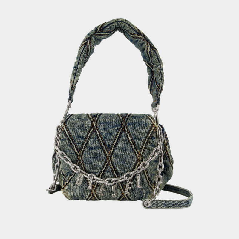 Sac Porté Épaule Charm-D Small - DIESEL - Coton - Bleu
