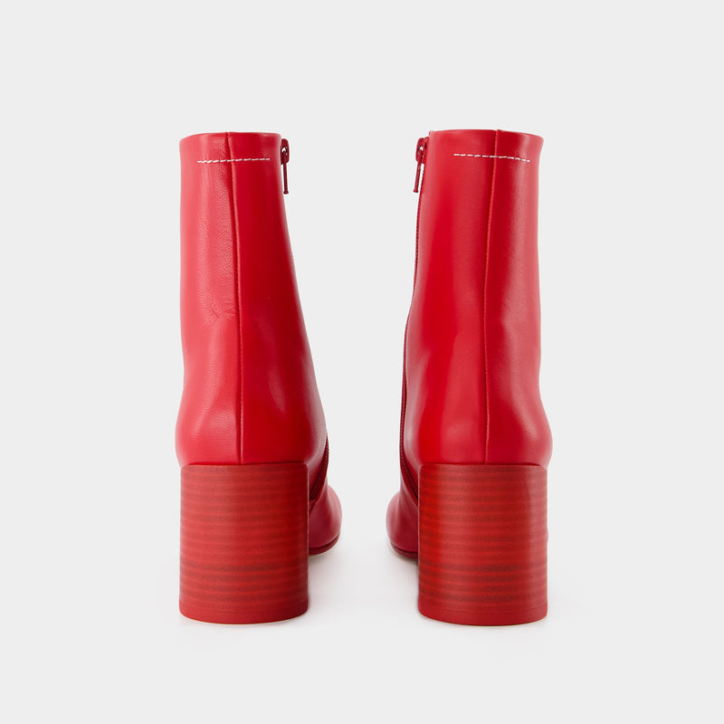 Bottines Anatomic - MM6 Maison Margiela - Cuir - Rouge