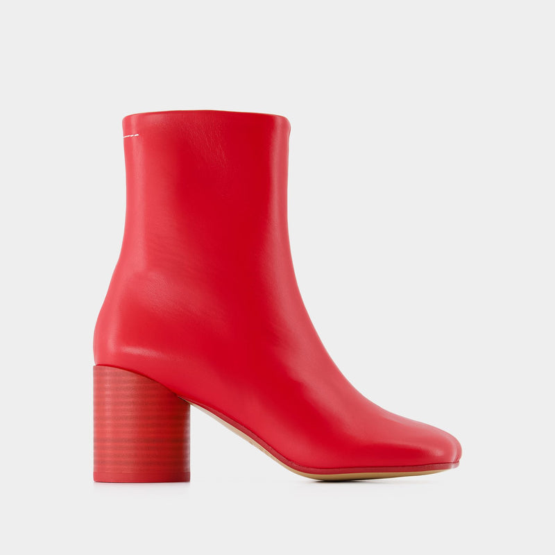 Bottines Anatomic - MM6 Maison Margiela - Cuir - Rouge