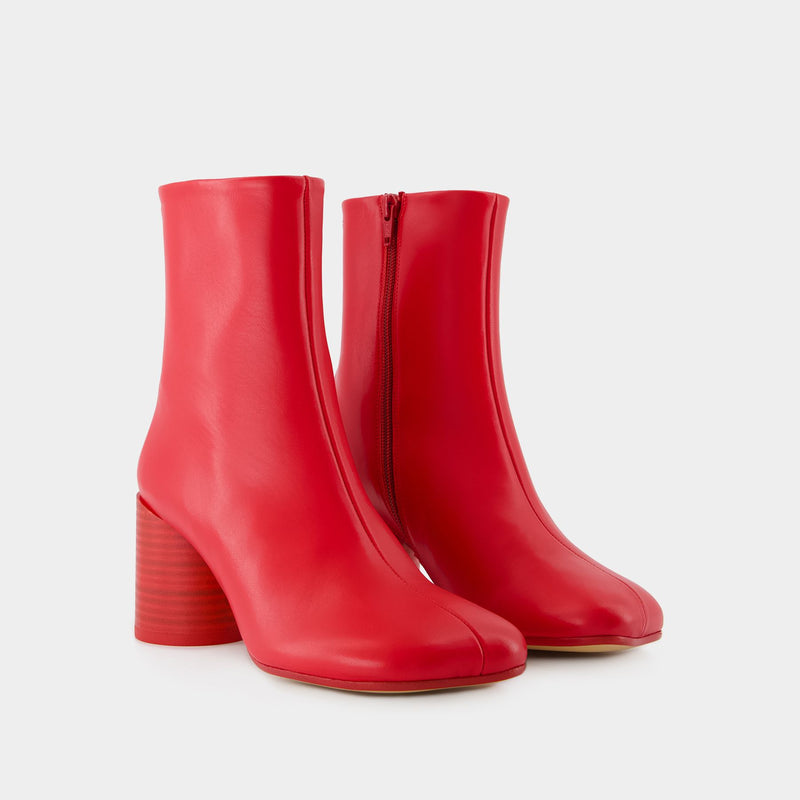 Bottines Anatomic - MM6 Maison Margiela - Cuir - Rouge