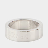 Bague Minimal Logo - MM6 Maison Margiela - Métal - Argenté