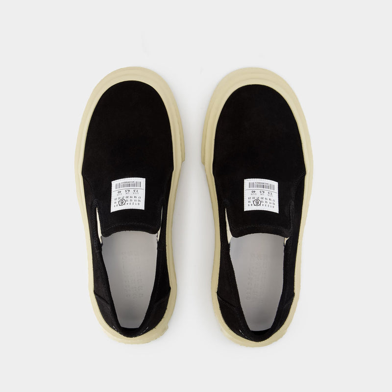 Sneakers - MM6 Maison Margiela - Cuir - Noir