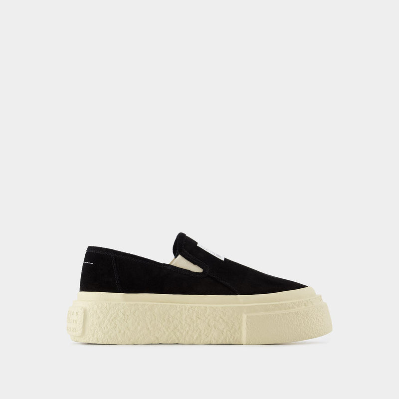 Sneakers - MM6 Maison Margiela - Cuir - Noir