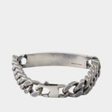 Bracelet Minimal Logo Id Tag - MM6 Maison Margiela - Métal - Argenté