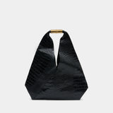 Sac Porté Épaule Japanese Media - MM6 Maison Margiela - Cuir - Noir