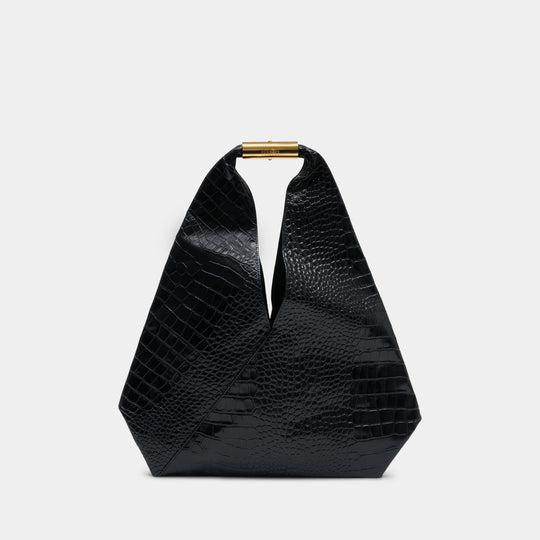 Sac Porté Épaule Japanese Media - MM6 Maison Margiela - Cuir - Noir