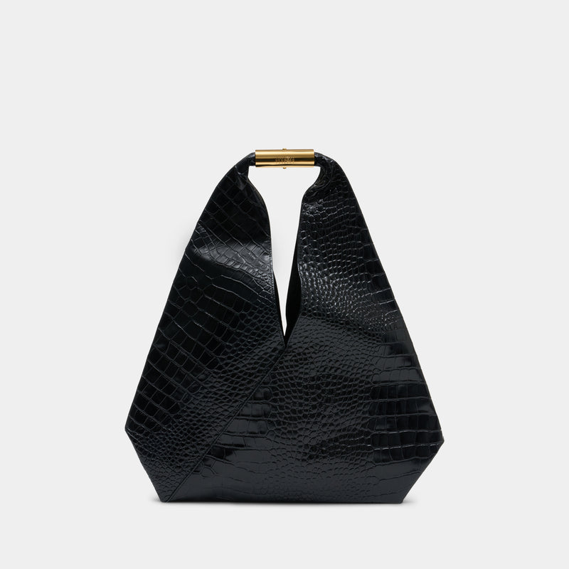 Sac Porté Épaule Japanese Media - MM6 Maison Margiela - Cuir - Noir