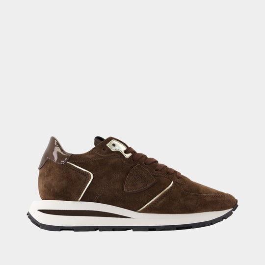 Sneakers Tropez Haute Low - Philippe Model - Cuir - Marron