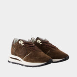 Sneakers Tropez Haute Low - Philippe Model - Cuir - Marron