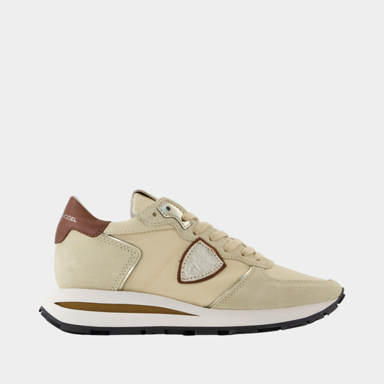 Sneakers Tropez Haute Low - Philippe Model - Cuir - Beige