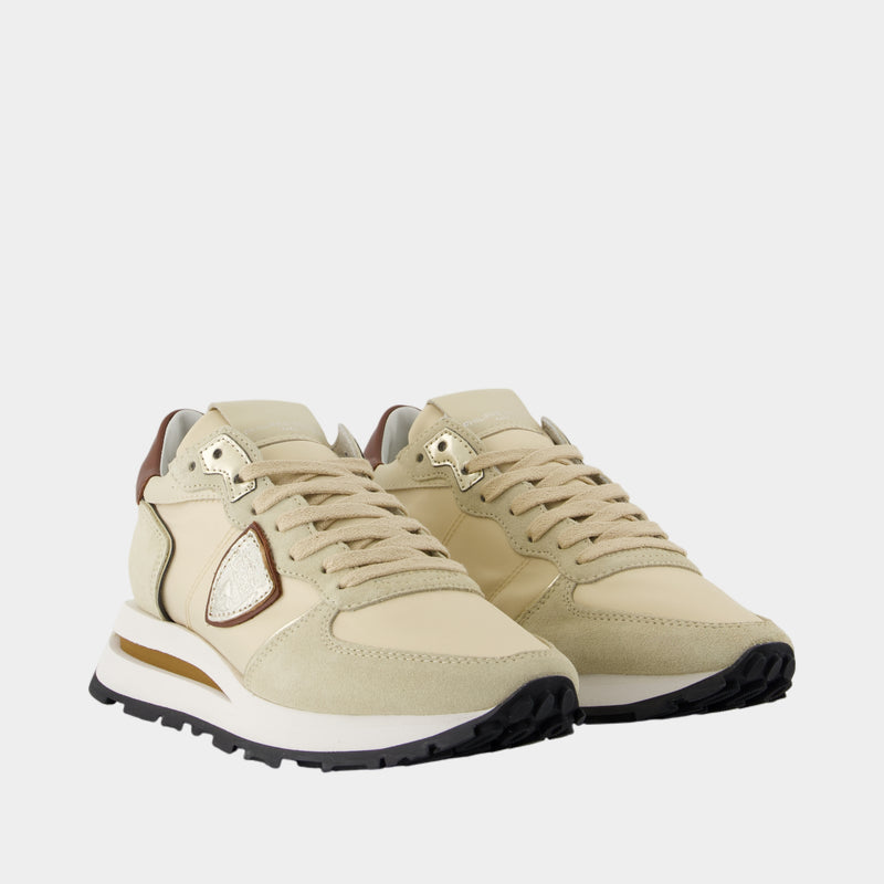 Sneakers Tropez Haute Low - Philippe Model - Cuir - Beige