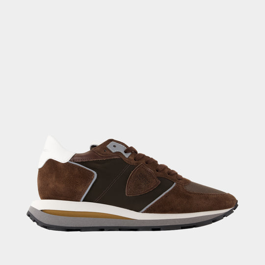 Sneakers Tropez Haute Low - Philippe Model - Cuir - Marron