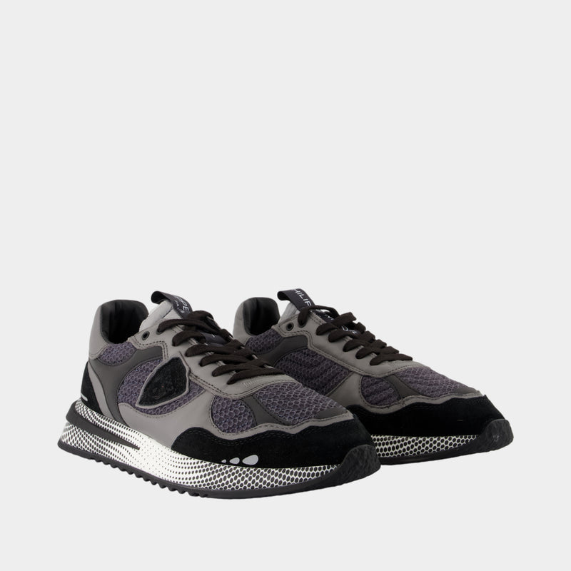 Sneakers Olympique Low - Philippe Model - Cuir - Noir