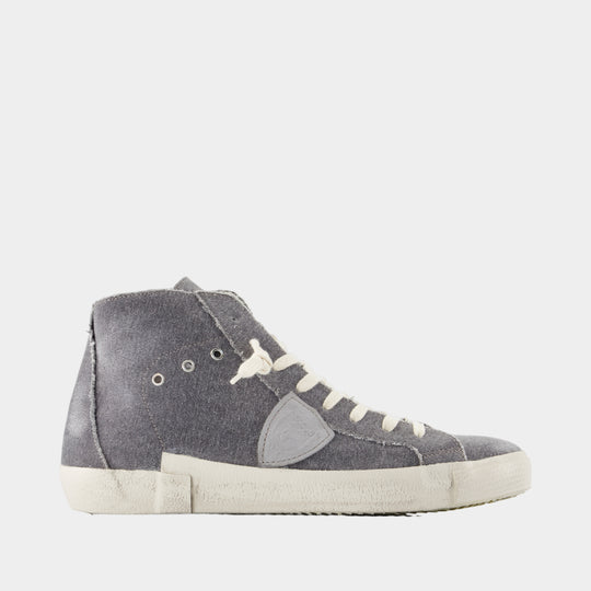 Sneakers Prsx High - Philippe Model - Toile - Gris