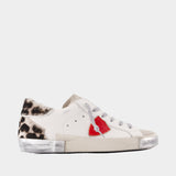 Sneakers Prsx Low Woman - Philippe Model - Cuir - Blanc