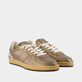 Sneakers Pgal Low Woman - Philippe Model - Cuir - Kaki