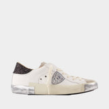Sneakers Prsx Low Woman - Philippe Model - Cuir - Blanc