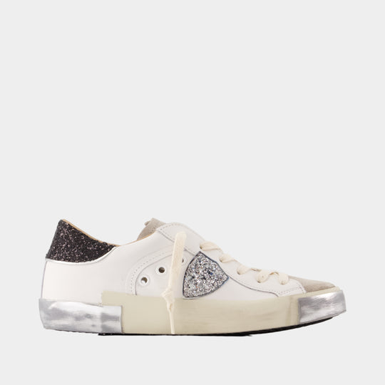 Sneakers Prsx Low Woman - Philippe Model - Cuir - Blanc