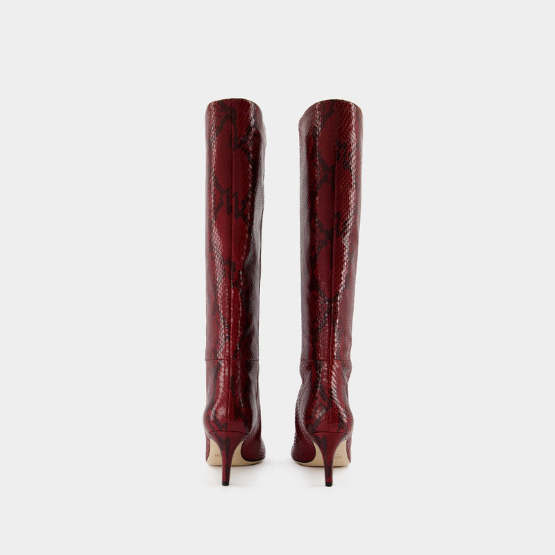 Bottes Stiletto 60 - Paris Texas - Cuir - Bordeaux