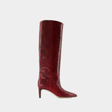 Bottes Stiletto 60 - Paris Texas - Cuir - Bordeaux