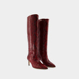 Bottes Stiletto 60 - Paris Texas - Cuir - Bordeaux