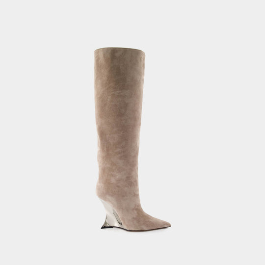 Bottes Nina - Paris Texas - Cuir - Beige