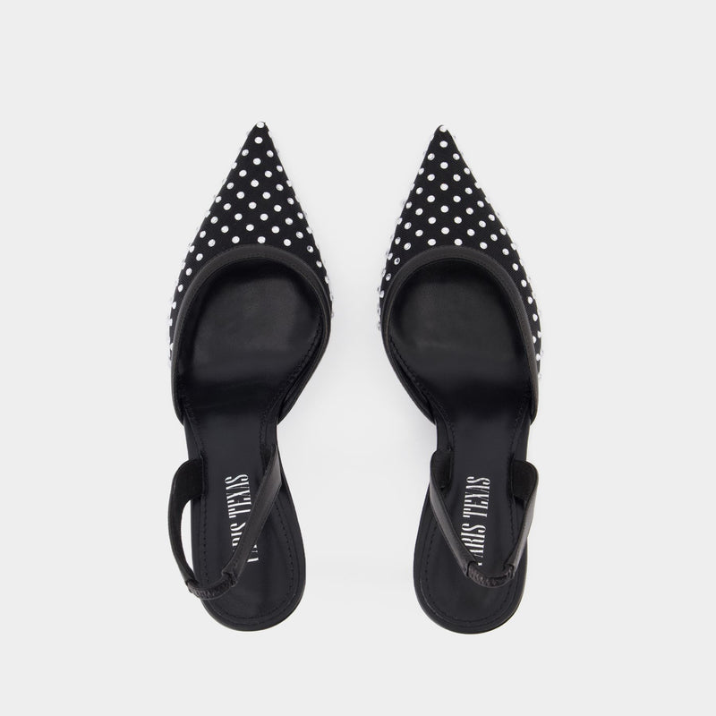 Escarpins Lidia Slingback 70 - Paris Texas - Synthétique - Noir