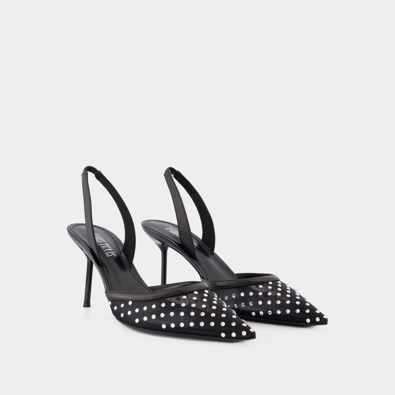 Escarpins Lidia Slingback 70 - Paris Texas - Synthétique - Noir