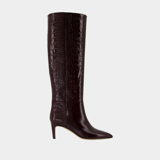 Bottes Stiletto Boot 60 - Paris Texas - Cuir - Bordeaux