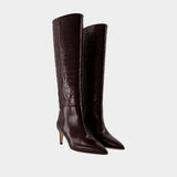 Bottes Stiletto Boot 60 - Paris Texas - Cuir - Bordeaux