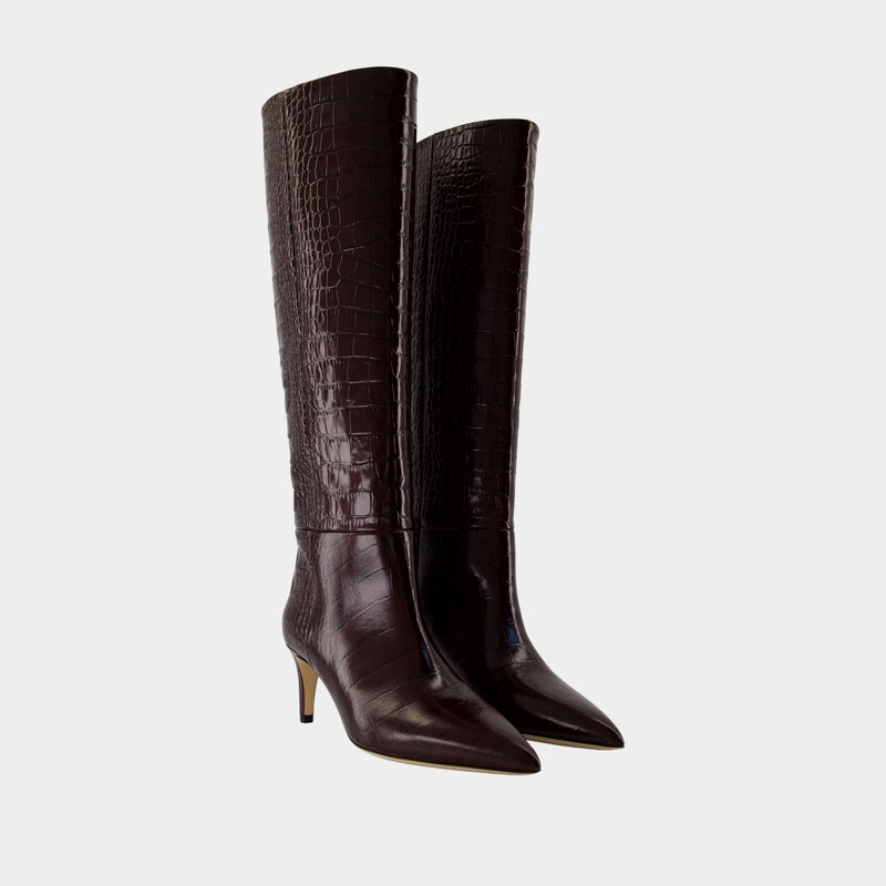 Bottes Stiletto Boot 60 - Paris Texas - Cuir - Bordeaux