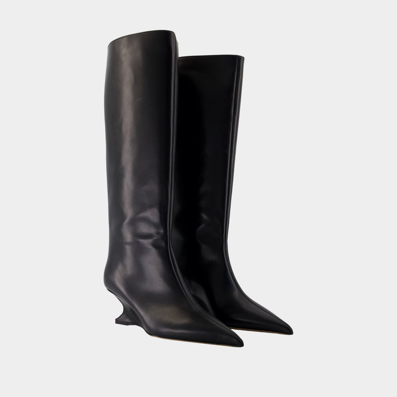 Bottes Nina 50 - Paris Texas - Cuir - Noir