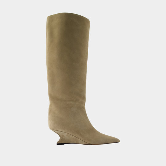 Bottes Nina 50 - Paris Texas - Cuir - Beige