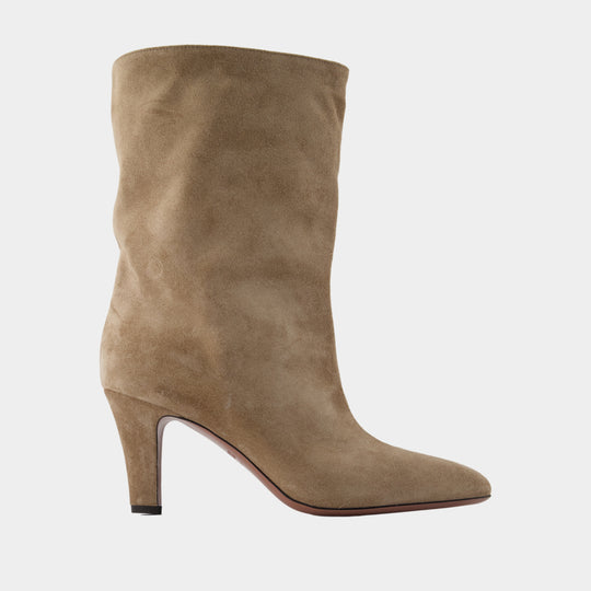 Bottines Elsa 75 - Paris Texas - Cuir - Beige