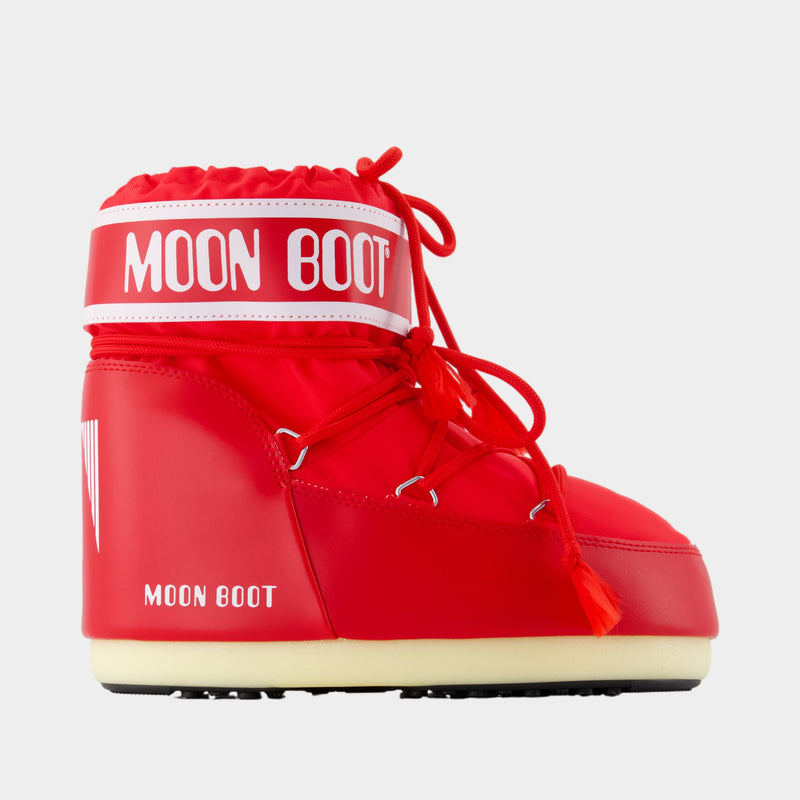 Bottines Icon Low - Moon Boot - Synthétique - Rouge