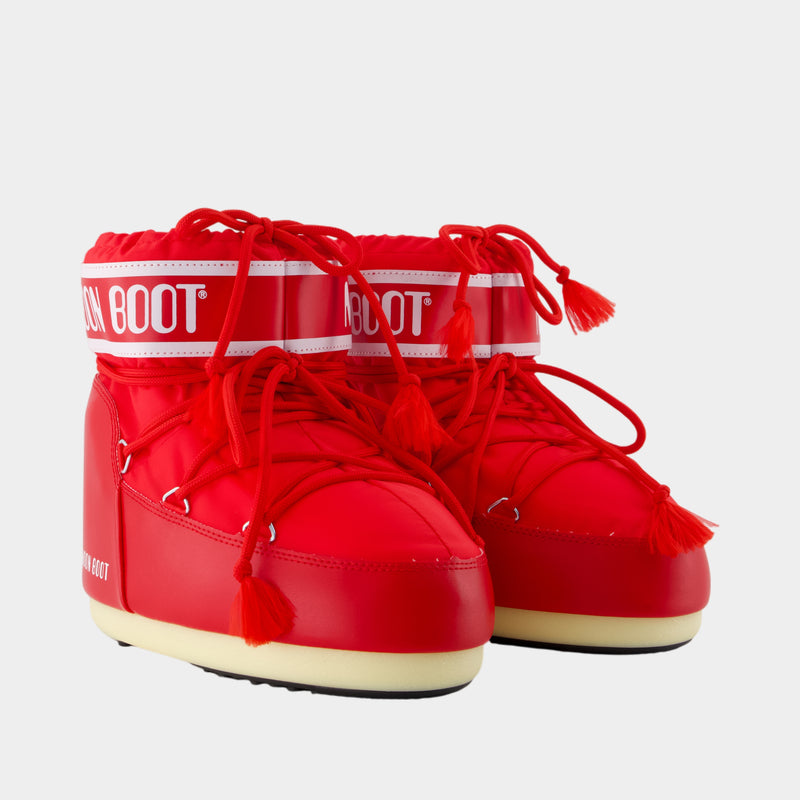 Bottines Icon Low - Moon Boot - Synthétique - Rouge