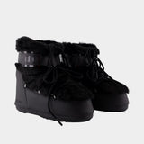 Bottines Icon Low - Moon Boot - Fausse Fourrure - Noir