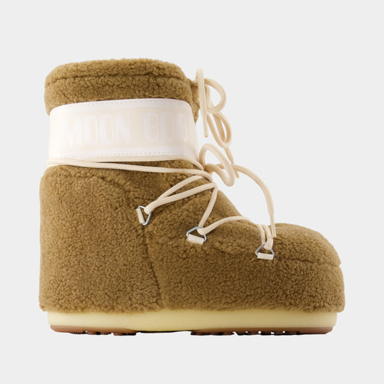 Bottines Icon Low Fleece - Moon Boot - Synthétique - Marron